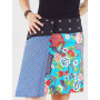 jupe bleue femme, jupe réversible, jupe a fente, jupe ouverte, jupe croisée, jupe wrap, jupe enveloppante, jupe bleu clair