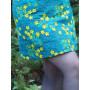 jupe verte femme en coton imprimé motif fleurs