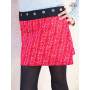 jupe fille velours rouge satinée brillant, esprit noel, jupe enfant fete, jupe petit fille, jupe reversible, jupe fendue