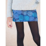 jupe bleue pour fille, jupe ajustable, jupe droite, jupe a pois bleue