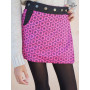 jupe ethnique rose imprimé mandala cercles avec poche, jupe jean, portefeuille, reversible, petit fille, vetement enfant