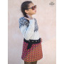 jupe courte motif ethnique imprimée rouge bordeaux avec poche pour petite fille
