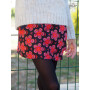 mini jupe courte noire imprimée pour fille
