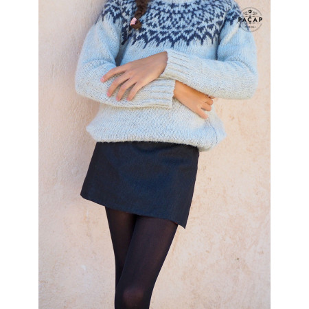 jupe jean noire pour fille