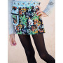 jupe noire a fleurs pour fille
