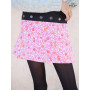 jupe liberty rose pour fille, jupe petite fleurs pour enfant, jupe courte rose