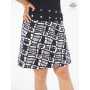 jupe à carreaux, jupe noire et blanche, jupe droite, jupe boutonnée, jupe originale motif géometrique