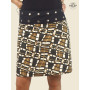 jupe marron a carreaux pour femme, jupe coton, jupe popeline, jupe droite, jupe popeline, jupe genoux