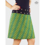 jupe géométrique vert pomme, jupe genoux, jupe colorée, jupe genoux, jupe africaine, jupe wax, madras vert, jupe ethnique