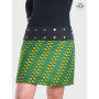 jupe africaine verte, mini jupe ethnique, jupe fendue