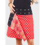 Jupe rouge à pois, jupe rockabilly, jupe pin up jupe rétro rouge, jupe vintage rouge, jupe old school rouge, jupe genoux