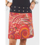 jupe africaine rouge, jupe coton imprimée, jupe ethnique, jupe wax tribal