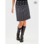 jupe noire avec gros poins blancs, jupe rockabilly