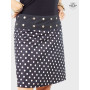jupe noire à pois blanc