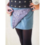 jupe réversible bleue en velours, jupe fendue, jupe bouton pression, jupe courte enfant, jupe hiver, automne, jupe wrap