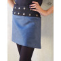 jupe chambray pour fille, jupe effet jean, jupe souple, jupe fluide enfant, jupe boutons