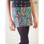 jupe marron imprimée, jupe asymetrique, jupe ceinture plate, jupe courte fille, jupe a motif fille