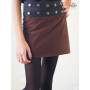 jupe côtelée marron pour fille, jupe droite enfant, jupe couleur chocolat, jupe hiver enfant, jupe unie