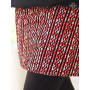 jupe fille collection hiver rayure en velours texturée, mini jupe enfant, jupe courte rouge