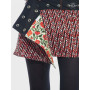 Mini Jupe Rétro Vintage pour Fille en Velours Dévoré Réversible