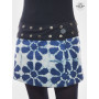 jupe courte bleue pour fille a fleurs grosse petales