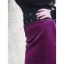 jupe côtelée violette pour femme