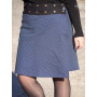 Jupe Bleue Marine Côtelée Réversible Taille Unique Femme - ALVA