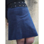 jupe bleu marine en velours côtelé pour femme, jupe hiver longue, jupe élégante, jupe boutonnée
