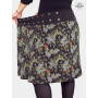jupe noire a fleurs pour femme