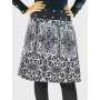jupe longue a fleurs, jupe coton, jupe avec collant, jupe pas cher femme, jupe élégante, jupe multi-taille, jupe femme