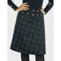 jupe noire a carreaux, jupe tartan, jupe écossaise, jupe quadrillée, jupe velours, jupe grise, jupe longue femme