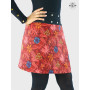 jupe rouge a fleurs pour femme, jupe coton, vetement d'hiver pour femme