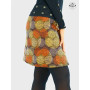 Jupe Velours Femme Dorée Motif Liberty Marron Réversible