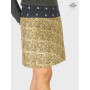 jupe hiver velours femme mi longue velours imprimée losanges marque francaise fait main