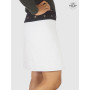 Jupe Femme Velours Hiver Réversible Unicolore Blanche Ceinture noire Boutonnée Genoux Marque Francaise