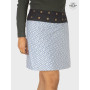 Jupe Femme Velours Hiver Réversible Imprimée Paisley Ceinture noire Bouton Mi Longue Taille ajustable