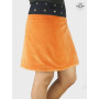 jupe velours suédine, jupe orange, jupe abricot, jupe pêche, jupe flashy, jupe douce