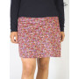 Jupe Imprimée Fleurie Hiver Femme  boutonnée Mi cuisses Velours coupe portefeuille Taille réglable Fait main