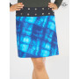 jupe bleue coton imprimé abtrait tie and dye