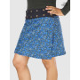 jupe trapèze bleue coton imprimé liberty petites fleurs