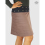 jupe velours marron femme