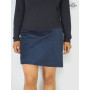 Jupe Hiver femme Côtelée Unicolore Bleu Genoux Réversible trapèze taille ajustable marseille marque francaise