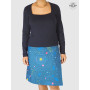 jupe bleue, carte ciel, planete, astral, comete, etoile, galaxie, jupe imprimé