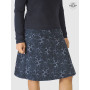 jupe noire en coton imprimé, jupe femme