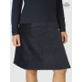 Jupe Longue Unicolore Noire Velours Ceinture à Pression Réversible Ajustable femme hiver