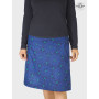 jupe bleue imprimé mandala femme, jupe à motif, jupe hiver