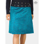 jupe verte, jupe bleue, jupe brillante, jupe satinée, jupe turquoise, jupe imprimé, jupe velours