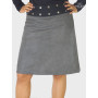 Jupe Longue Femme Unicolore verte Velours Hiver taille ajustable marque francaise paris