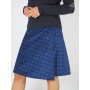 jupe bleue à carreaux, jupe longue trapeze, jupe évasée, jupe tartan, jupe vichy, damier, ska