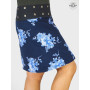 jupe velours bleue imprimé jupe à motif